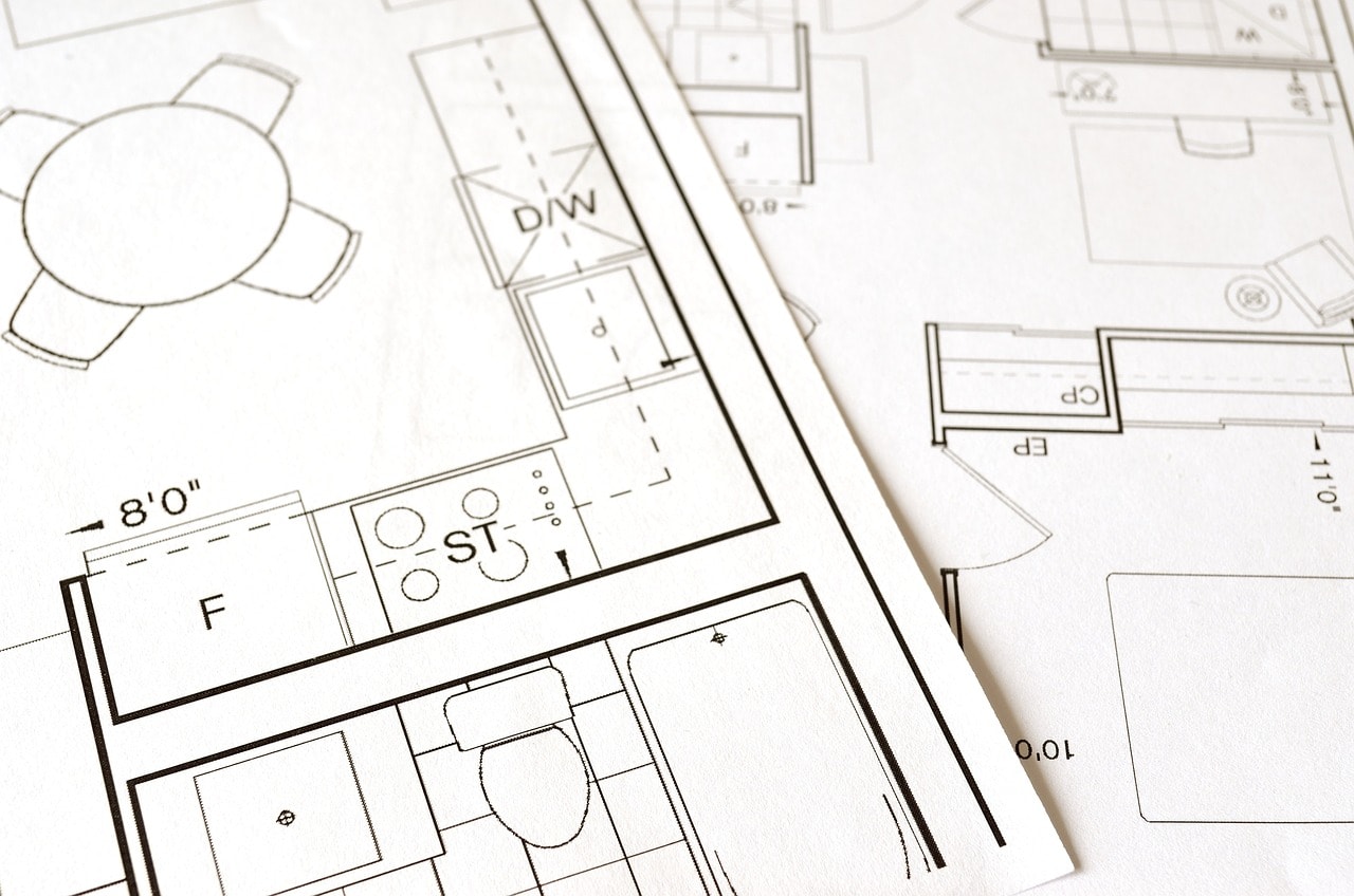 Architectural blueprint showing detailed room layouts, indicative of meticulous design planning.