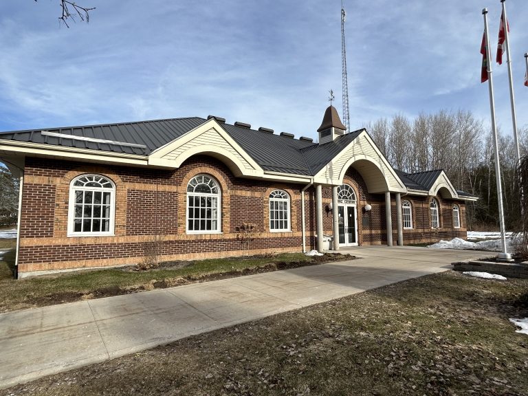 Hamilton Town Hall II, with its distinctive architecture combining historical elements with modern updates, centrally located in Hamilton, Ontario.